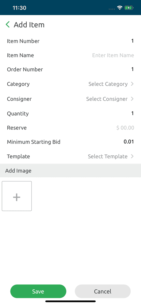 Maxanet App Add Item